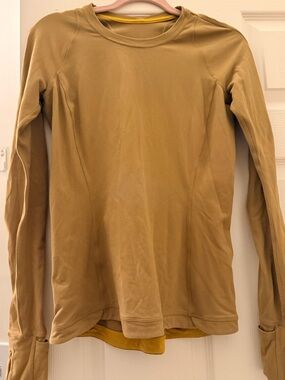 Lululemon Long Sleeve Crewneck Top in Camel